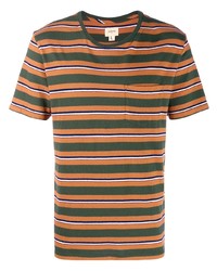 T-shirt à col rond à rayures horizontales multicolore Bellerose