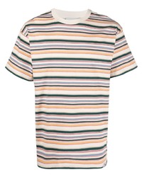 T-shirt à col rond à rayures horizontales multicolore Carhartt WIP