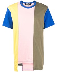 T-shirt à col rond à rayures horizontales multicolore Comme des Garcons Homme Deux
