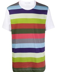 T-shirt à col rond à rayures horizontales multicolore Comme Des Garcons SHIRT