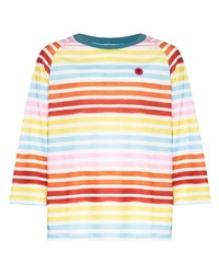 T-shirt à col rond à rayures horizontales multicolore Icecream