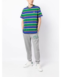 T-shirt à col rond à rayures horizontales multicolore Polo Ralph Lauren