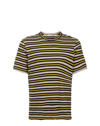 T-shirt à col rond à rayures horizontales multicolore Marni