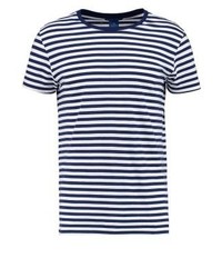 T-shirt à col rond à rayures horizontales multicolore Scotch & Soda