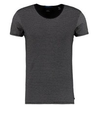 T-shirt à col rond à rayures horizontales multicolore Scotch & Soda