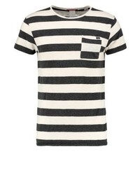 T-shirt à col rond à rayures horizontales multicolore Scotch & Soda