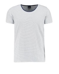 T-shirt à col rond à rayures horizontales multicolore Scotch & Soda