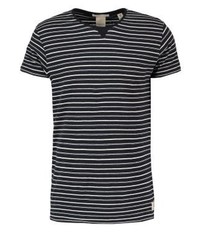 T-shirt à col rond à rayures horizontales multicolore Scotch & Soda
