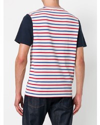 T-shirt à col rond à rayures horizontales multicolore JW Anderson