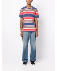 T-shirt à col rond à rayures horizontales multicolore Polo Ralph Lauren