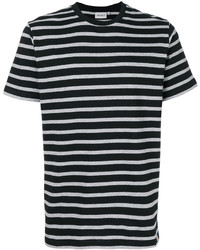 T-shirt à col rond à rayures horizontales noir et blanc Carhartt