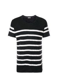 T-shirt à col rond à rayures horizontales noir et blanc Each X Other