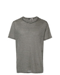 T-shirt à col rond à rayures horizontales noir et blanc Isabel Marant