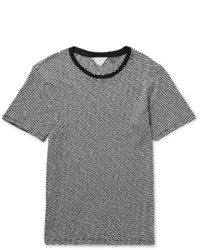 T-shirt à col rond à rayures horizontales noir et blanc Rag and Bone