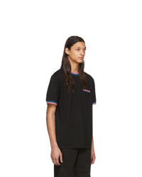 T-shirt à col rond à rayures horizontales noir Ps By Paul Smith