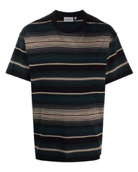 T-shirt à col rond à rayures horizontales noir Carhartt WIP