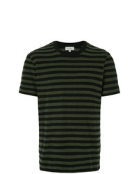 T-shirt à col rond à rayures horizontales noir CK Calvin Klein