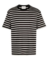 T-shirt à col rond à rayures horizontales noir Closed