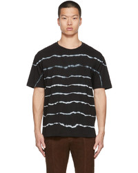 T-shirt à col rond à rayures horizontales noir FREI-MUT