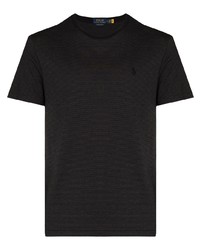 T-shirt à col rond à rayures horizontales noir Polo Ralph Lauren