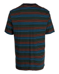 T-shirt à col rond à rayures horizontales noir PS Paul Smith