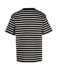 T-shirt à col rond à rayures horizontales noir Closed