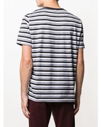 T-shirt à col rond à rayures horizontales noir Missoni Mare