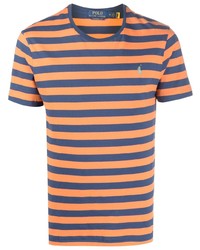T-shirt à col rond à rayures horizontales orange Polo Ralph Lauren