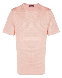 T-shirt à col rond à rayures horizontales orange The Gigi