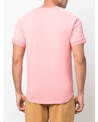 T-shirt à col rond à rayures horizontales rose adidas