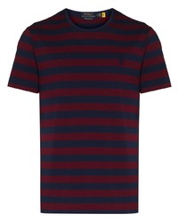 T-shirt à col rond à rayures horizontales rouge et bleu marine Polo Ralph Lauren