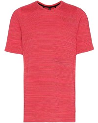 T-shirt à col rond à rayures horizontales rouge Byborre