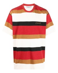 T-shirt à col rond à rayures horizontales rouge Carhartt WIP
