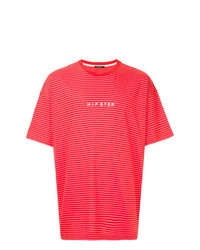 T-shirt à col rond à rayures horizontales rouge GUILD PRIME