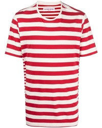 T-shirt à col rond à rayures horizontales rouge Orlebar Brown