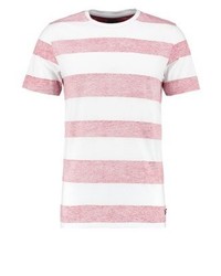 T-shirt à col rond à rayures horizontales rouge Produkt