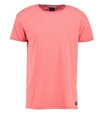 T-shirt à col rond à rayures horizontales rouge Scotch & Soda