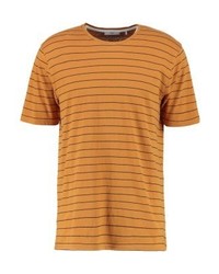 T-shirt à col rond à rayures horizontales tabac Minimum