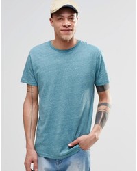 T-shirt à col rond à rayures horizontales turquoise Cheap Monday