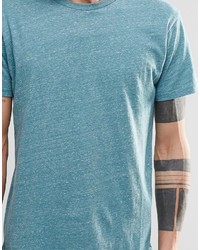 T-shirt à col rond à rayures horizontales turquoise Cheap Monday