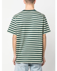 T-shirt à col rond à rayures horizontales vert foncé Carhartt WIP