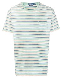 T-shirt à col rond à rayures horizontales vert menthe Polo Ralph Lauren