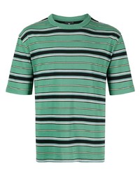 T-shirt à col rond à rayures horizontales vert menthe PS Paul Smith