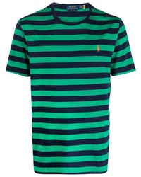 T-shirt à col rond à rayures horizontales vert Polo Ralph Lauren