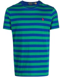 T-shirt à col rond à rayures horizontales vert Polo Ralph Lauren