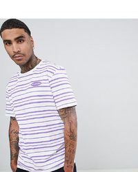 T-shirt à col rond à rayures horizontales violet clair Puma