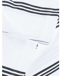 T-shirt à col rond à rayures verticales blanc adidas