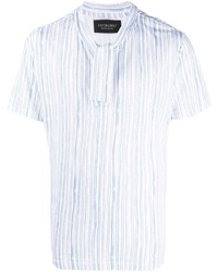 T-shirt à col rond à rayures verticales bleu clair Viktor & Rolf