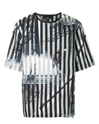 T-shirt à col rond à rayures verticales gris 3.1 Phillip Lim