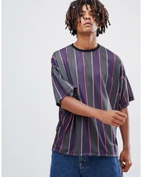 T-shirt à col rond à rayures verticales multicolore ASOS DESIGN